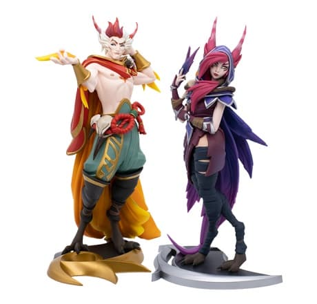 Shan Hai Scrolls Yone and Zyra Medium Statue Set