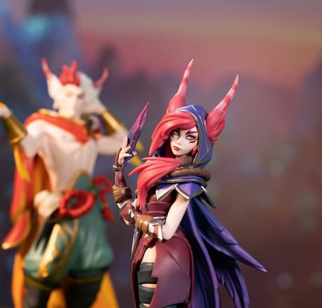 Shan Hai Scrolls Yone and Zyra Medium Statue Set