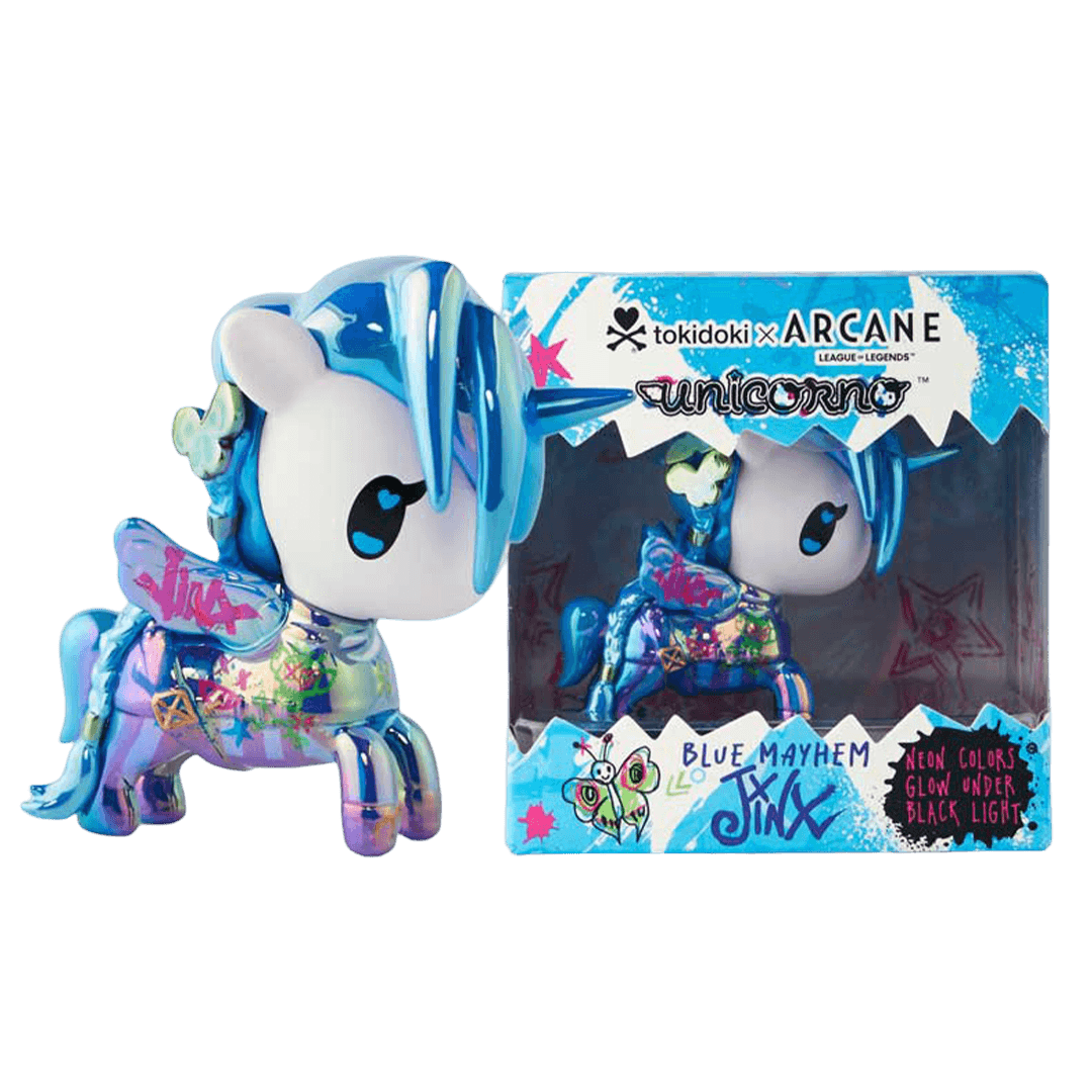 tokidoki x Arcane Unicorno Special Edition Blue Mayhem Jinx — figure